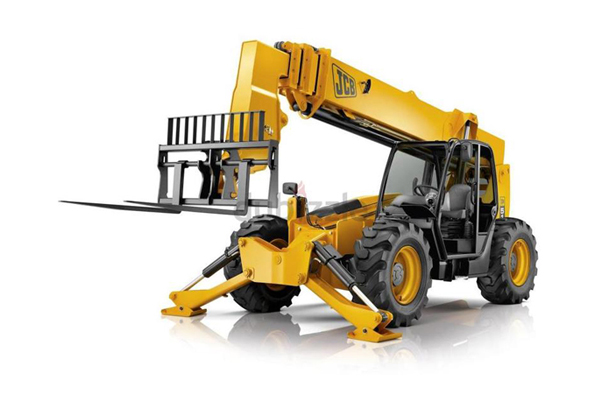 Boom loader in operation