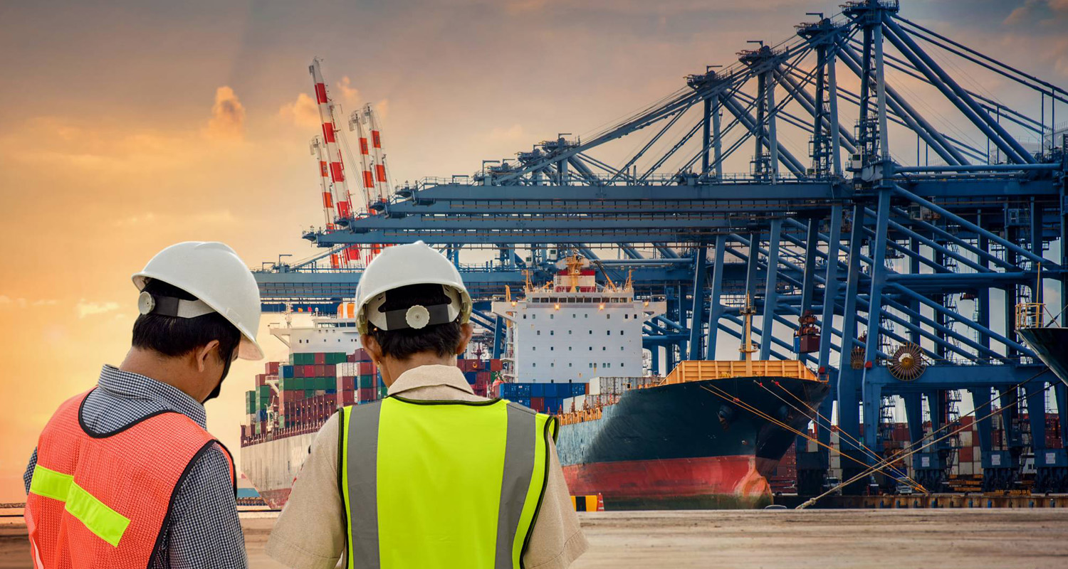 Port specialists overseeing vessel operations